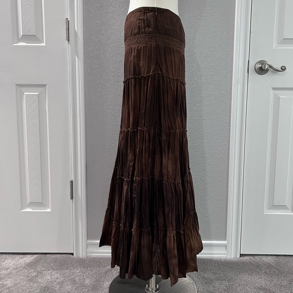 Tribal Crinkle Tie Dye Maxi Skirt - Picture 5 of 11